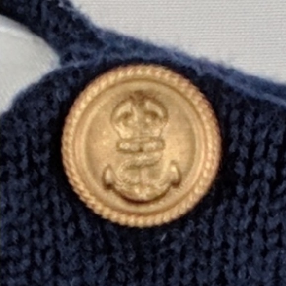 RALPH LAUREN Nautical Embroidered Flag Crest Sweater Red & Blue Striped XL NWOT! - Picture 5 of 10